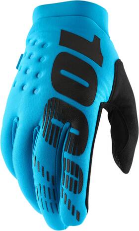 100% 10003-00037 100% Brisker Gloves Large Turquoise With Silicone Grip And Reflective Safety