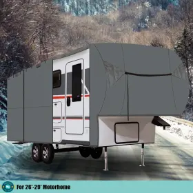 Apt157696 A-parts-a Layers Anti-uv Top Windproof Camper Cover With 2 Assist Poles Fit 26ft-29ft Motorhome