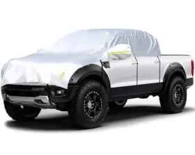 All Weather 738627593888 Half Car Cover Cotton Body Sunshade Snow