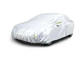 150d Amazon Basics 791280677548 Silver Weatherproof Car Cover - Oxford Sedans Up To 170 Inch