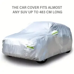 Amazon Basics 791280677616 Multi Size Silver Car Cover For Sedan And Suv Maximum 406 Cm