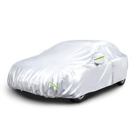 Amazon Basics Ds-cc10 Silver Weatherproof Car Cover 150d Sedans Up To 200 Inch