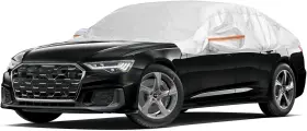 Bz-101 Ambari Half Car Cover Windshield For Sedan Hail Universal Silver