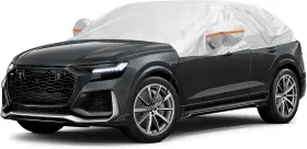 Bz-102 Ambari Half Car Cover For Suv 184 Inch -212 L Silver