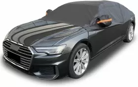 Bz-201 Ambari Half Car Cover Windshield For Ice And Sedan Universal Black