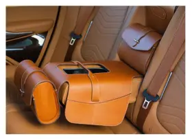 707897 Aston Martin New Genuine Dbx Rear Saddle Bag In Black Leather. Oem Part