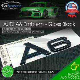 Audi 4f0 853 741 2zz A6 Black Emblem 3d Rear Trunk Lid Badge Oem S Line Logo Nameplate