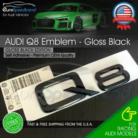 Audi 4m8 853 741 2zz Q8 Black Emblem Rear Trunk Lid 3d Badge Oem S Line Logo Nameplate Sq8