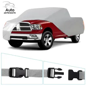 Aup1687497 Auto-perfectparts Silver Breathable Outdoor Waterproof Heat Resistant For Full Pickup Truck Cover