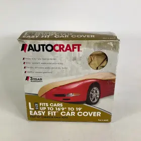 16ft9 Autocraft 762164578046 Easy Fit Car Cover Size L #ac65 Fits Cards Up To Inch 19ft New