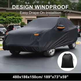 210d-pu Automall Tech 640283225709 Waterproof Car Cover For Hyundai Tucson With Zipper
