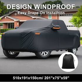 Automall Tech 640283225747 Waterproof Aluminum Film Inner Cotton Car Cover For Hyundai Santa With Zipper