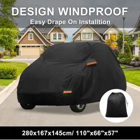 Automall Tech 640283225754 Waterproof Aluminum Film Inner Cotton Car Cover For Smart Fortwo With Zipper