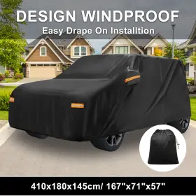 Automall Tech 640283225792 Waterproof Aluminum Film Inner Cotton Car Cover For Kia Soul With Zipper