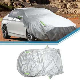 Automall Tech 655692637753 Front Half Car Cover Waterproof 294x232cm Outdoor Aluminum Film