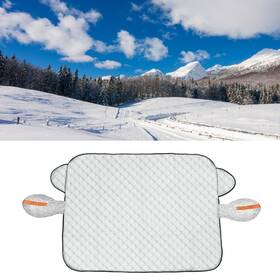 Automall Tech 672668995600 Thick Windscreen Cover With Reflective Strip Snow Sun Shade Uv Protector For Suvs