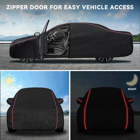Autoxbert 183u2471-3xl 6 Layers Full Car Cover Waterproof All Weather Protection Anti-uv Cotton Liningft