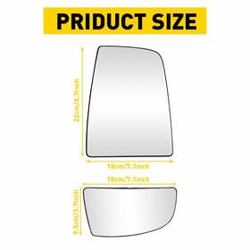 Auxito Ck4z17k707b 4pcs Left View Side Right Power Mirror Glass Fit Ford 2015-2022 Transit-150 250