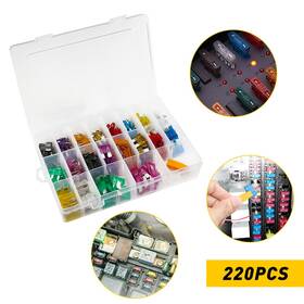 Auxito Fs040065 Car Automotive Medium Fuses Standard Auto Blade Fuse Assortment Kit Apm 220pc