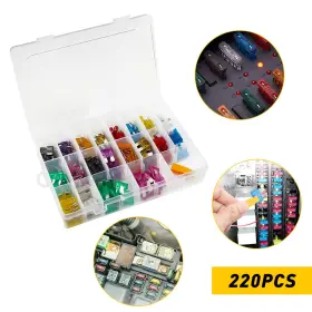 Fs040065 Auxito Car Automotive Medium Fuses Standard Auto Blade Fuse Assortment Kit Apm 220pc