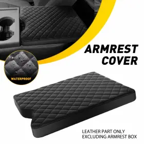 Fsxp-f150-15-22js Auxito Center Armrest Console Lid Cover For 2017-2022 F150 F250 F350 F450 Black/gray