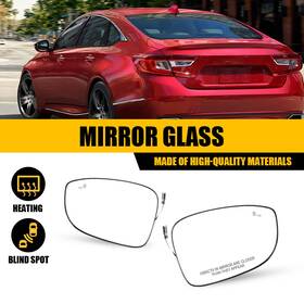 Auxito Jrhsj-accord-18-22bs Driver Passenger Mirror Glass For 2018-2022 Honda Accord With Blind Spot Heated