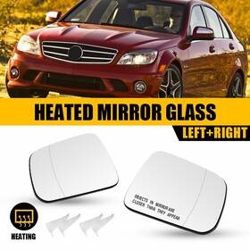 Auxito Jrhsj-c300-08-11 2x Mirror Glass For 2008-2011 Mercedes Benz C300 Heated Passenger Side Mb1324101