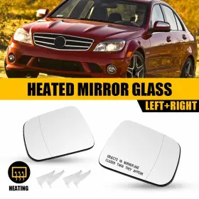 Jrhsj-c300-08-11 Auxito 2x Mirror Glass For 2008-2011 Mercedes Benz C300 Heated Passenger Side Mb1324101
