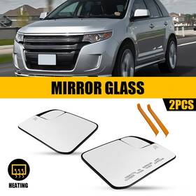 Auxito Jrhsj-edge-11-14 Lh Rh Side Mirror Glass Heated With Backing Plate For 2011-15 Lincoln Mkx Outside