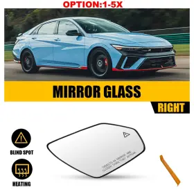 Jrhsj-elantra-21-25 Auxito Mirror Glass Heated Blind Spot Passenger For Hyundai Elantra 21-25 87621-aa160