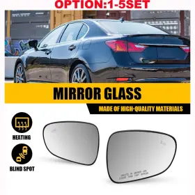 Jrhsj-es350-13-18bs Auxito 2x For Lexus Ls460 2013-2017 Exterior Side View Mirror Glass Heated With Blind Spot