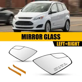 Jrhsj-escape-13-16 Auxito Ciew Mirror Glass For 2013-2016 Ford Escape Lh Rh Side With Backing Plate Convex
