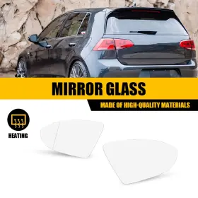Jrhsj-golf-15-21 Auxito Mirror Glasses Passenger Driver Side Heated For 15-19 Volkswagen Golf Sportwagen