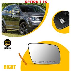 Auxito Jrhsj-journey-09-20 Exterior View Mirror Glass Power Heated Right Side For 2009-2020 Dodge Journey