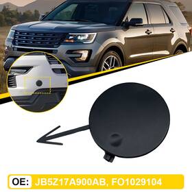 Auxito Tckg-explorer-18-19 Fit 2018-2019 Explorer Ford Front Bumper Tow Hook Cover Black Replacement 1-10x