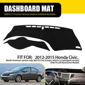 Auxito Zgd-civic-12-15 Sun-proof Dashboard Mat Cover For 2012-2015 Honda Civic Interior Protection Pad