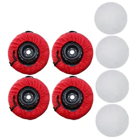 Bck107514k Backye Tyre Cases For Red 420d And Black 600d Bags With Handheld Dust Cover New 4pcs