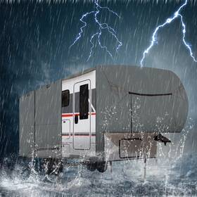 Backye Bck78848k Upgrade Non-woven Windproof Camper Cover With 2 Assist Poles Fits 26ft-29ft Motorhome