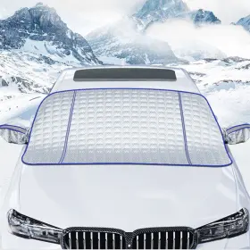 Bcsmmcar 929131152597 Magnetic Car Front Window Snow Cover Windshield Sun Shade Snowproof Windproof
