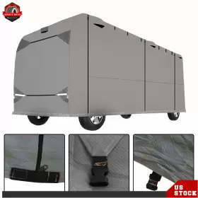 Ber407610 Berliii Class A Water-proof Anti-uv With 2pcs Straps And 4 Tire Covers Rv Cover 40ft-43ft