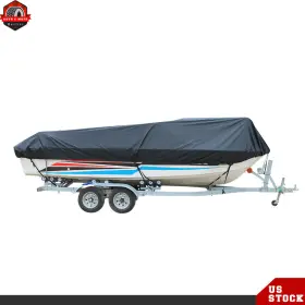 Ber492795 Berliii Yacht Cover Boat 420d V-hull Runabouts Black Waterproof 11-13ft