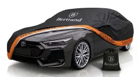 Bcc-blor-3l Bertrand Premium Sedan Car Cover 185 X A2 - L 185x71 Black-orange