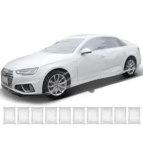 Bestauto 601707199624 Clear Plastic Car Cover 10pcs Disposable Covers 22ft X 12ft Univer