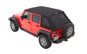 56853-35 Bestop Black Diamond Trektop Slantback Soft Top For Jeep Wrangler Jk