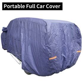 Bfo 1yr76s Blue Full Car Cover Foldable Heat Rain Protection 206.7 Inch X 74.8 70.86