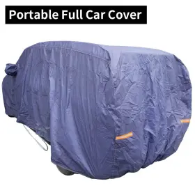 1yr76s Bfo Blue Full Car Cover Foldable Heat Rain Protection 206.7 Inch X 74.8 70.86