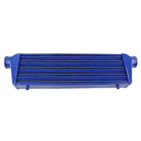 Eh9lm4 Bfo Universal Aluminum Intercooler 27 Inch X7 X2.5 2.5 Inlet / Outlet Tube And Fin Blue
