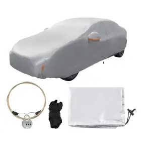 Pt3ezh Bfo Outdoor Full Car Cover Waterproof Sun Rain Snow Fit 15-16ft Auto Sedan 186 Inch -193