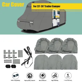 Bt64575b Botjj Class C Rv Windproof Waterproof Cover Brand New Suit For 23ft-26ft Trailer Camper