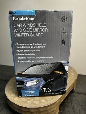 Brookstone Bk1507 Car Windsheild Cover And Side Mirror Guard Weather Resistant